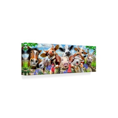 Trademark Fine Art Howard Robinson 'Goofy Farm Portrait' Canvas Art, 8x24 ALI24030-C824GG